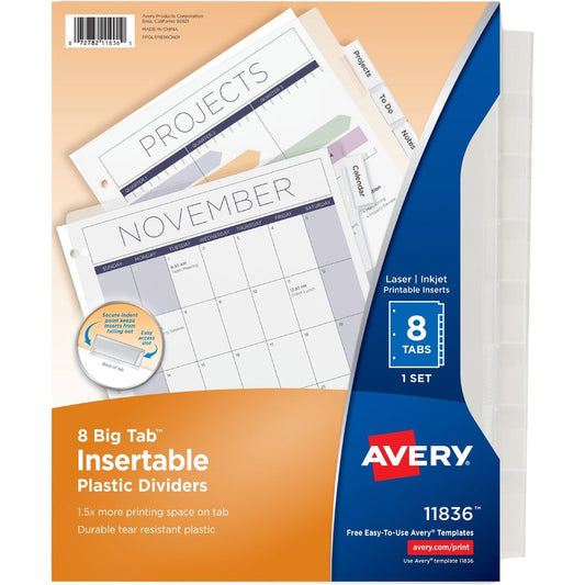 Avery&reg; Big Tab Insertable Plastic Dividers