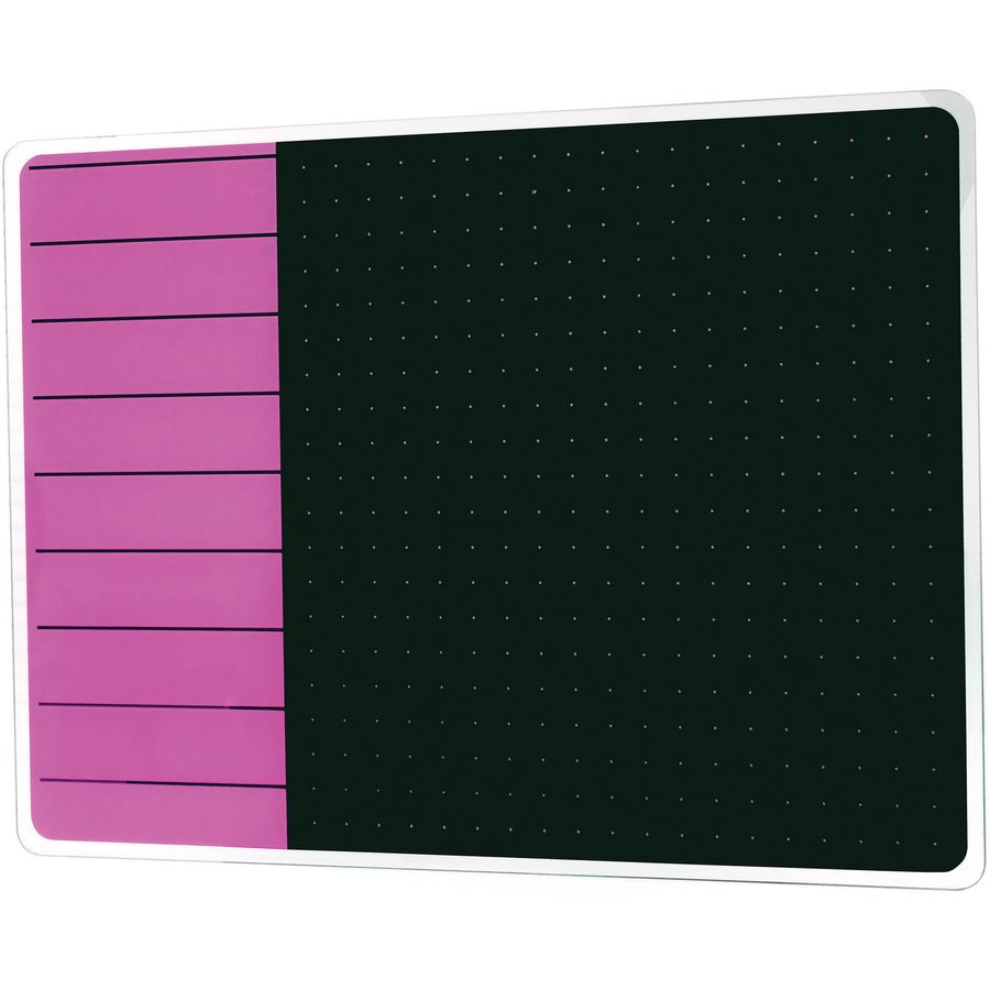 Viztex&reg; Violet & Black Plan & Grid Glass Dry Erase Board - 17" x 23"