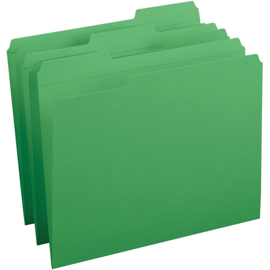 Business Source Reinforced Tab Colored File Folders