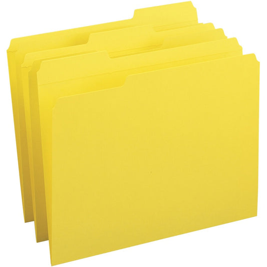 Business Source Reinforced Tab Colored File Folders