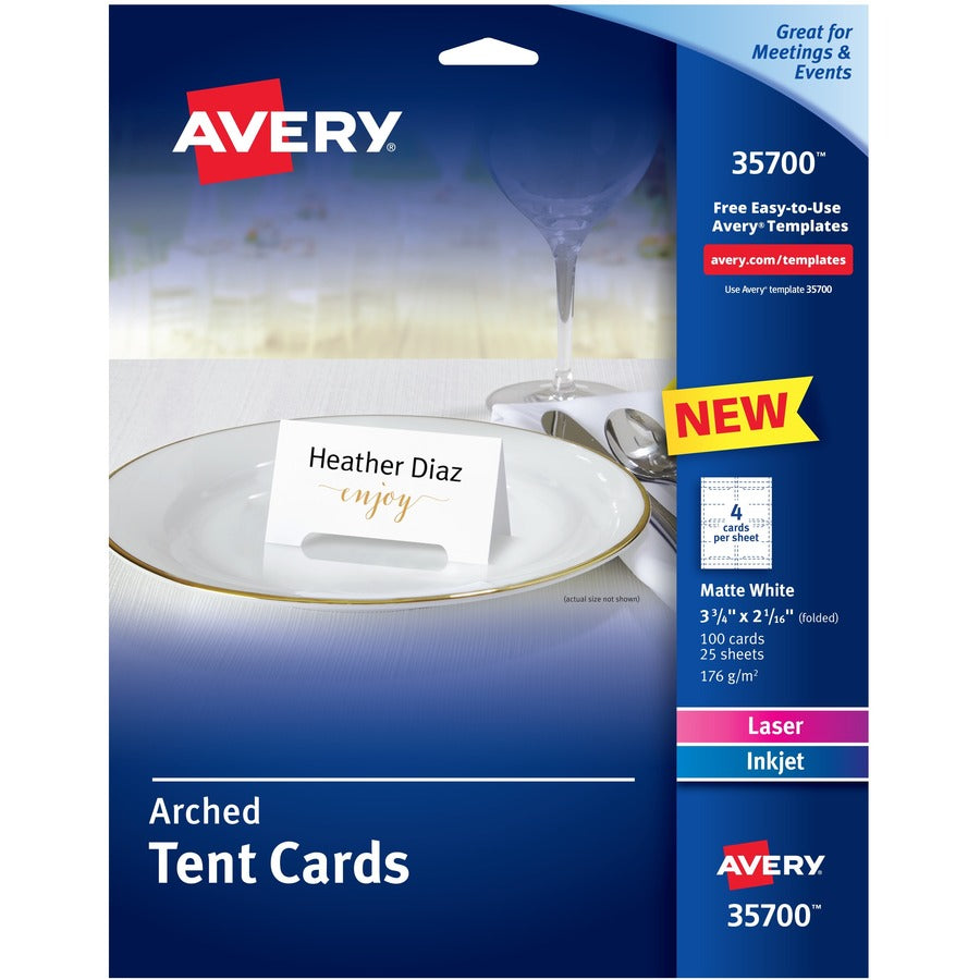 Avery&reg; Sure Feed Arched Tent Cards