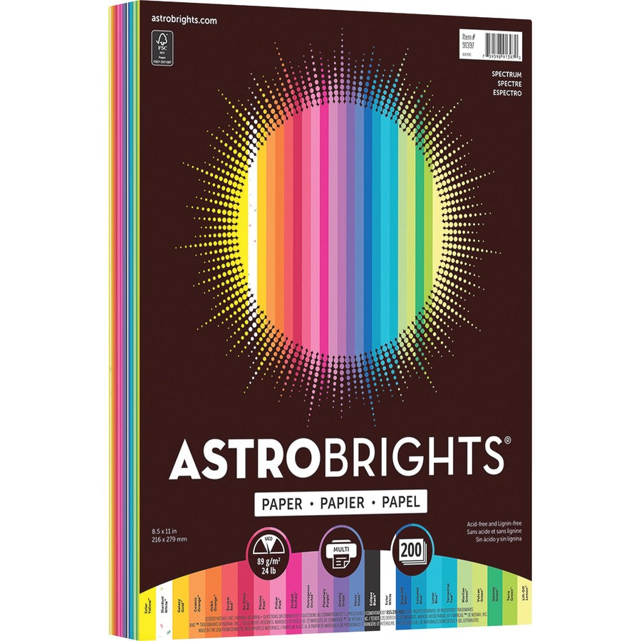 Astro Laser Inkjet Copy & Multipurpose Paper - Eclipse Black Stardust White Vulcan Green Terra Green Martian Green Blast-off Blue Celestial Blue Lunar Blue Terrestrial Teal Gamma Green Venus Violet ...