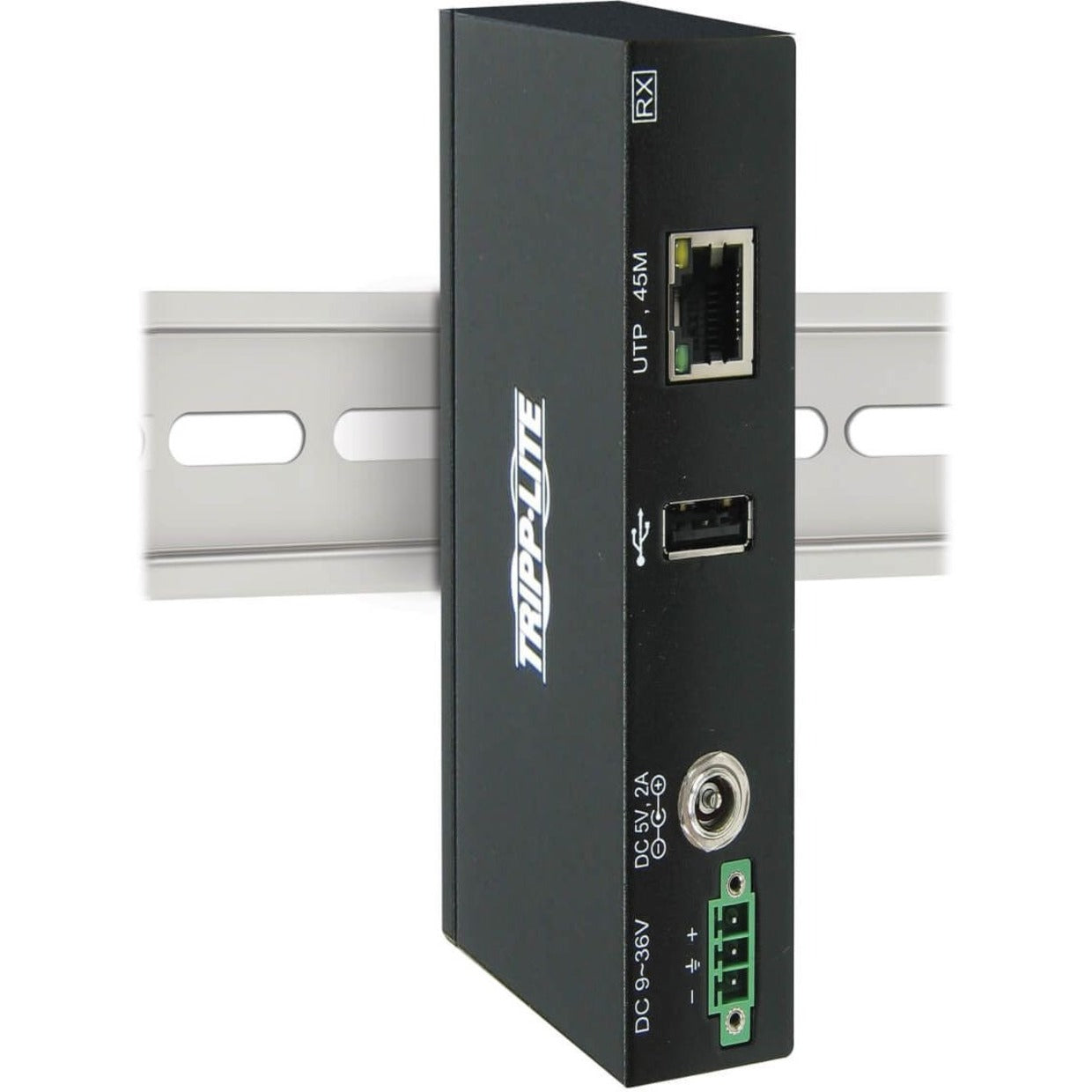 Tripp Lite 1-Port Industrial USB over Cat6 Extender ESD Protection PoC USB 2.0 Mountable 150 ft. (45.72 m) TAA