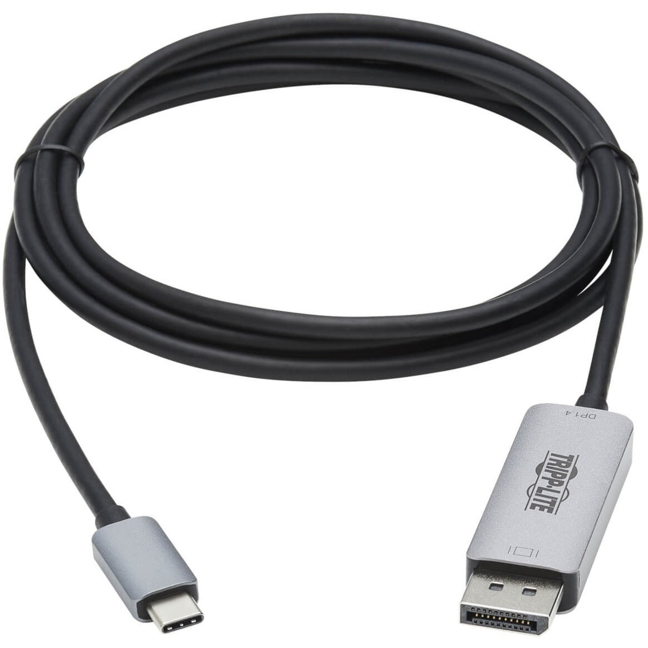 Tripp Lite USB-C to DisplayPort 1.4 Active Adapter Cable (M/M) UHD 8K Black/Silver 3 ft. (0.9 m)