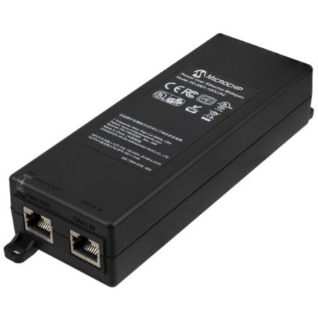 Microchip 1 port 60W IEEE 802.3bt indoor PoE midspan