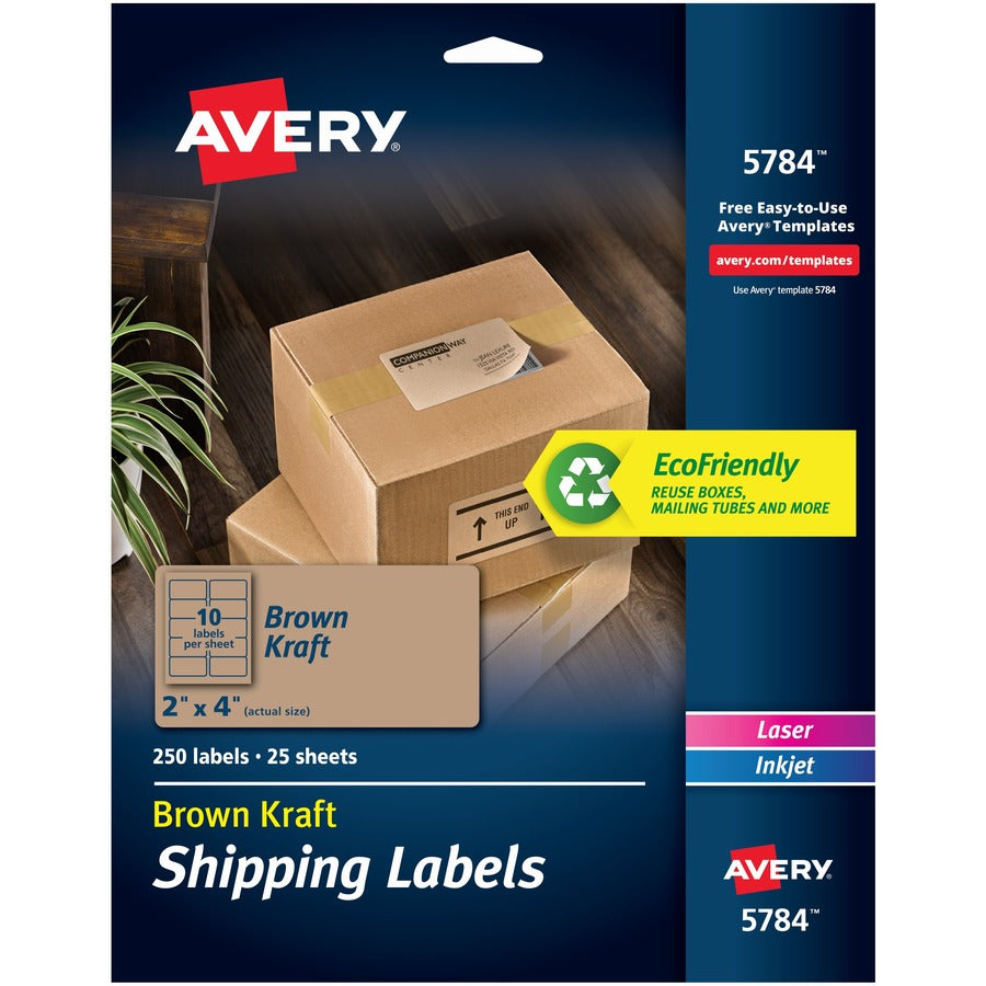 Avery&reg; Kraft Brown Shipping Labels