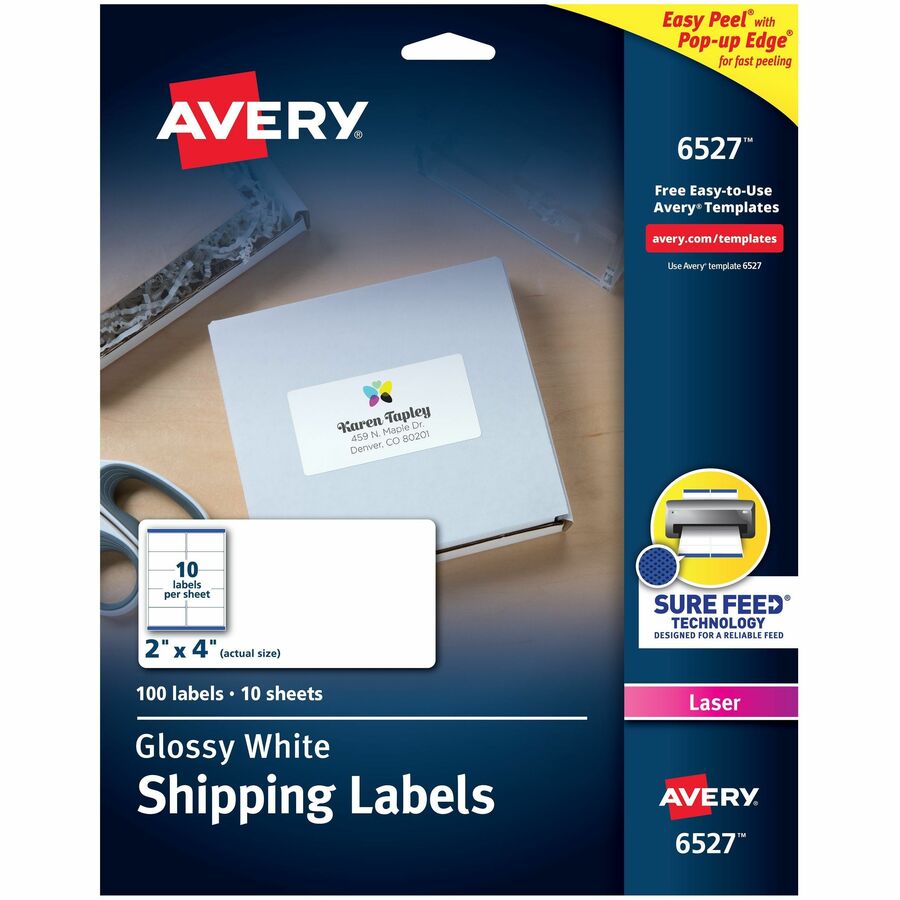 Avery&reg; Easy Peel Glossy Shipping Labels