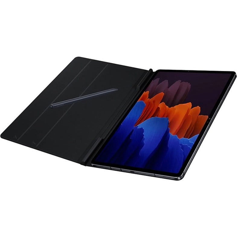 Samsung Book Cover Carrying Case (Book Fold) Samsung Galaxy Tab S7+ Galaxy Tab S7 Galaxy Tab S8 Tablet - Mystic Black
