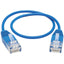 Tripp Lite Cat6a 10G Certified Molded Ultra-Slim UTP Ethernet Cable (RJ45 M/M) Blue 1 ft.