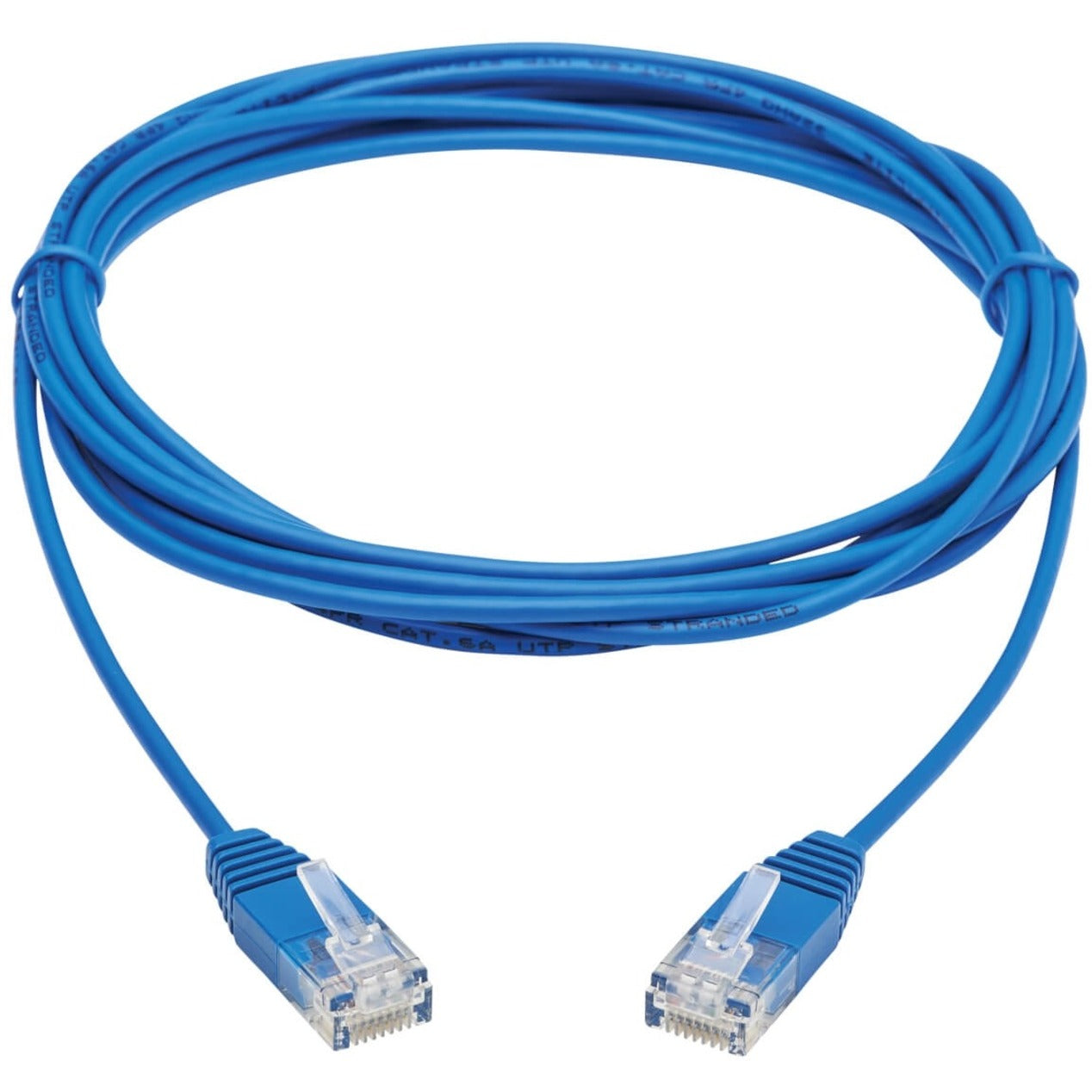 Tripp Lite Cat6a 10G Certified Molded Ultra-Slim UTP Ethernet Cable (RJ45 M/M) Blue 10ft.