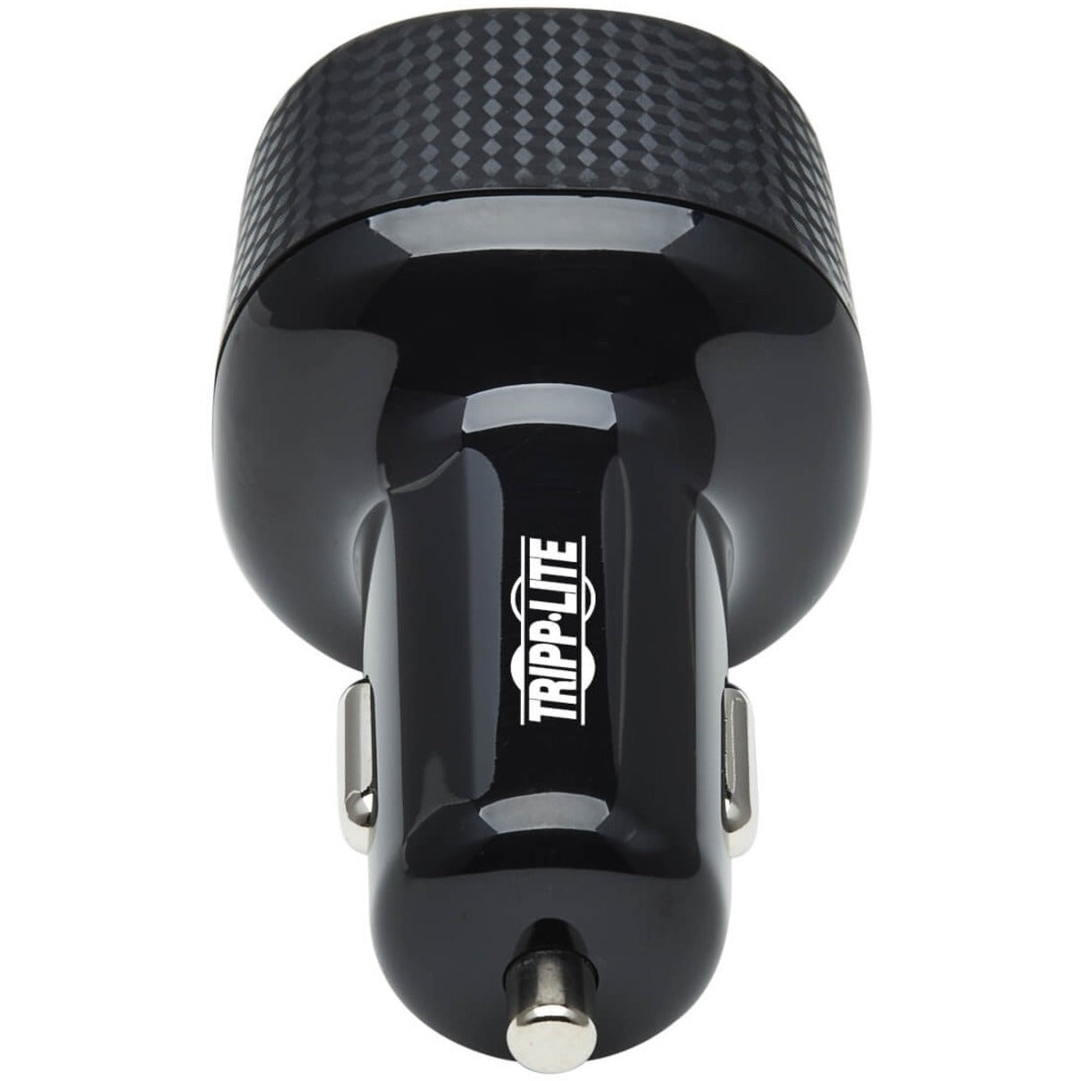 Tripp Lite Dual-Port USB Car Charger with 45W Charging USB-C (27W) QC4+ USB-A (18W) QC 3.0 Black