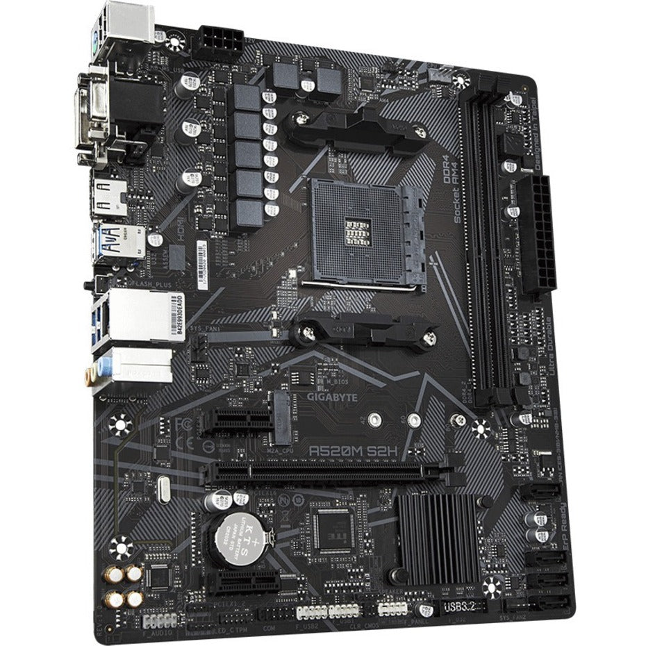 Gigabyte Ultra Durable A520M S2H Desktop Motherboard - AMD A520 Chipset - Socket AM4 - Micro ATX