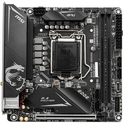 MSI MPG B460I GAMING EDGE WIFI Desktop Motherboard - Intel B460 Chipset - Socket LGA-1200 - Intel Optane Memory Ready - Mini ITX