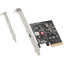 SIIG Single USB 3.2 Type-C Gen 2x2 20G PCIe Card Dual Profile Design