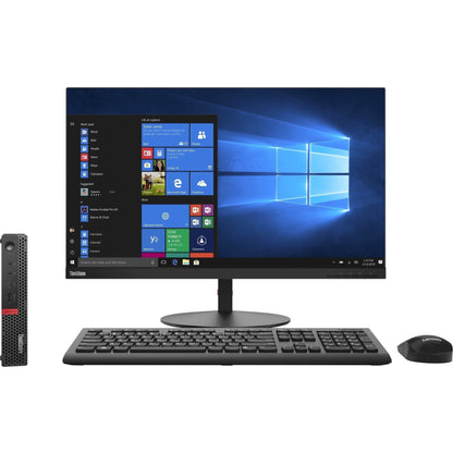 Lenovo ThinkCentre M920q 10RRS6KS00 Desktop Computer - Intel Core i7 8th Gen i7-8700T Hexa-core (6 Core) 2.40 GHz - 16 GB RAM DDR4 SDRAM - 256 GB PCI Express SSD - Tiny - Raven Black