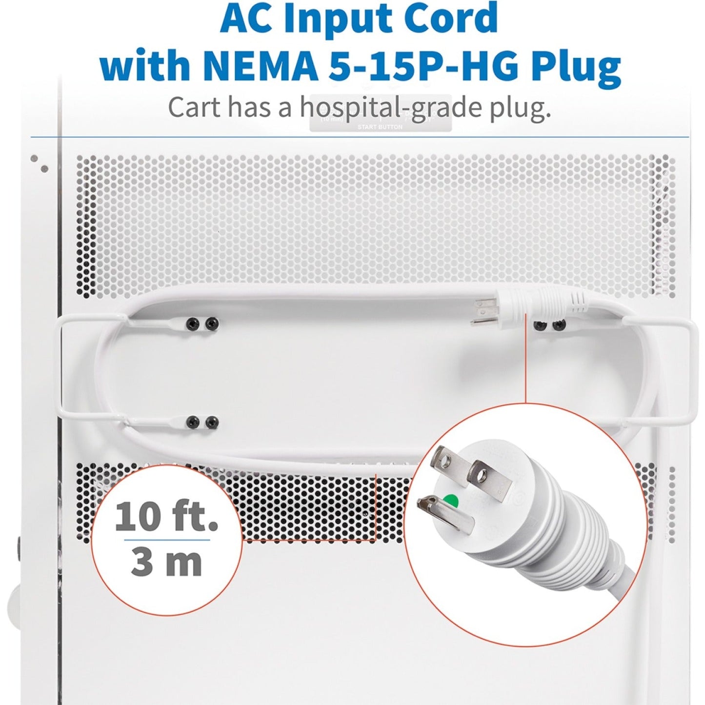 Tripp Lite Safe-IT Multi-Device UV Charging Cart Hospital-Grade 32 USB Ports iPad and Android Tablets Antimicrobial White