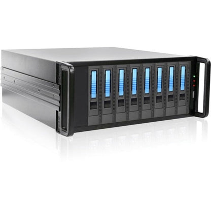 RAIDage JAGE480HDBL-M1 Drive Enclosure SAS-2 SATA/600 - Mini-SAS HD Host Interface - 4U Rack-mountable - Black Blue