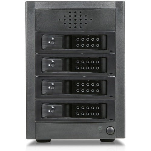 RAIDage JAGE5BT4HDBK-DE Drive Enclosure 12Gb/s SAS SATA/600 - Mini-SAS HD Host Interface Tower - Black