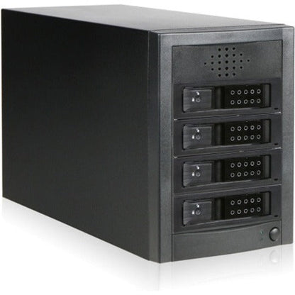RAIDage JAGE5BT4HDBK-DE Drive Enclosure 12Gb/s SAS SATA/600 - Mini-SAS HD Host Interface Tower - Black
