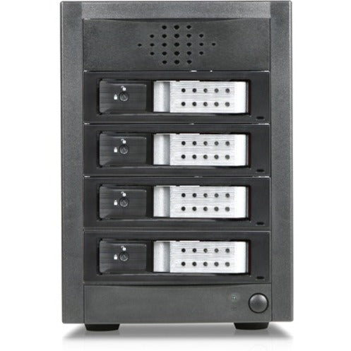 RAIDage JAGE5BT4HDSL-DE Drive Enclosure 12Gb/s SAS SATA/600 - Mini-SAS HD Host Interface Tower - Black Silver