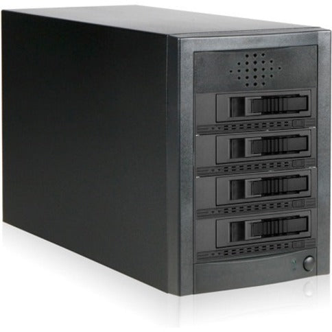 RAIDage JAGE5BT4HDBK-M1 Drive Enclosure 12Gb/s SAS SATA/600 - Mini-SAS HD Host Interface Tower - Black