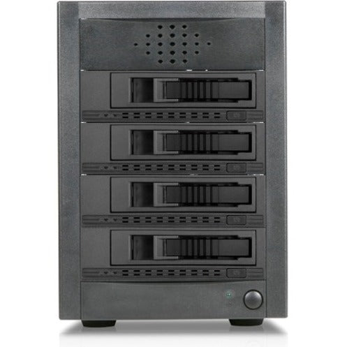 RAIDage JAGE5BT4HDBK-M1 Drive Enclosure 12Gb/s SAS SATA/600 - Mini-SAS HD Host Interface Tower - Black