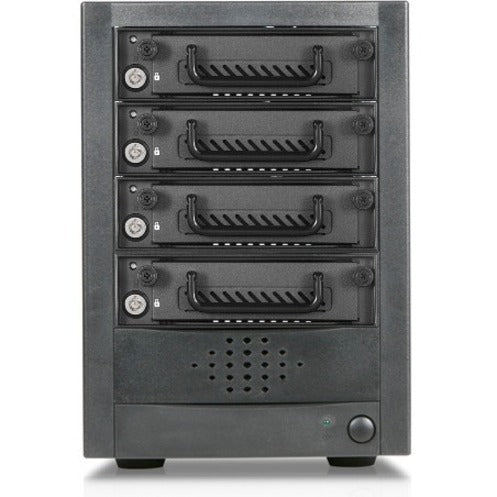 RAIDage JAGE5BT4HD-TG Drive Enclosure 12Gb/s SAS SATA/600 - Mini-SAS HD Host Interface Tower - Black