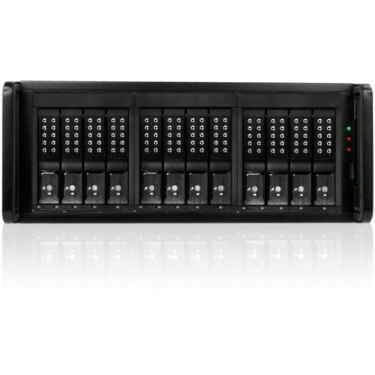 RAIDage JAGE412MSBK-DE Drive Enclosure 12Gb/s SAS SATA/600 - Mini-SAS HD Host Interface - 4U Rack-mountable - Black