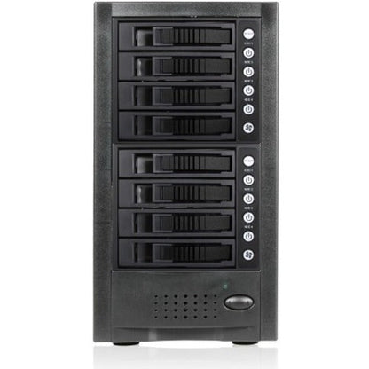 RAIDage JAGE6BT8HDBK Drive Enclosure 12Gb/s SAS SATA/600 - Mini-SAS HD Host Interface Tower - Black