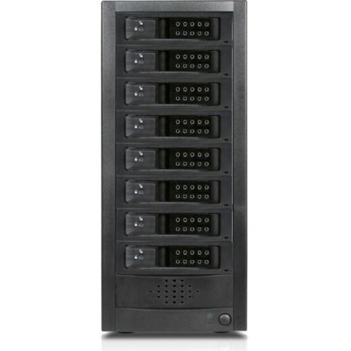 RAIDage JAGE9BT8HDBK-DE Drive Enclosure 12Gb/s SAS SATA/600 - Mini-SAS HD Host Interface Tower - Black