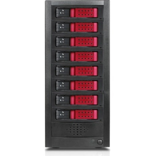 RAIDage JAGE9BT8HDRD-DE Drive Enclosure 12Gb/s SAS SATA/600 - Mini-SAS HD Host Interface Tower - Black Red