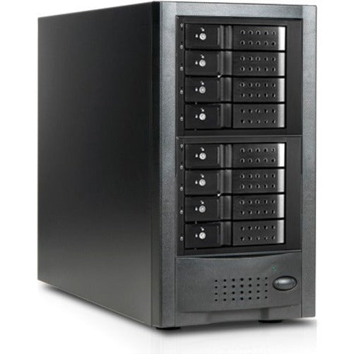 RAIDage JAGE6BT8MSBK-DE Drive Enclosure 12Gb/s SAS SATA/600 - Mini-SAS HD Host Interface Tower - Black