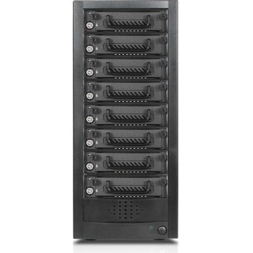 RAIDage JAGE9BT8HD-TG Drive Enclosure 12Gb/s SAS SATA/600 - Mini-SAS HD Host Interface Tower - Black