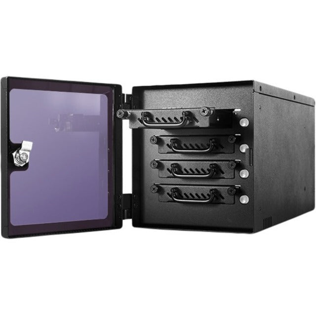 RAIDage JAGE4BT4HD-TG Drive Enclosure 12Gb/s SAS SATA/600 - Mini-SAS HD Host Interface Tower - Black