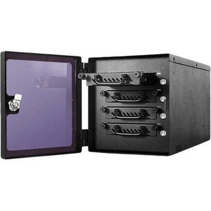 RAIDage JAGE4BT4HD-TG Drive Enclosure 12Gb/s SAS SATA/600 - Mini-SAS HD Host Interface Tower - Black