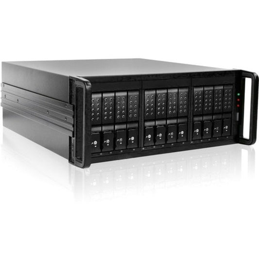 RAIDage JAGE412HDBK-DE Drive Enclosure 12Gb/s SAS SATA/600 - Mini-SAS HD Host Interface - 4U Rack-mountable - Black