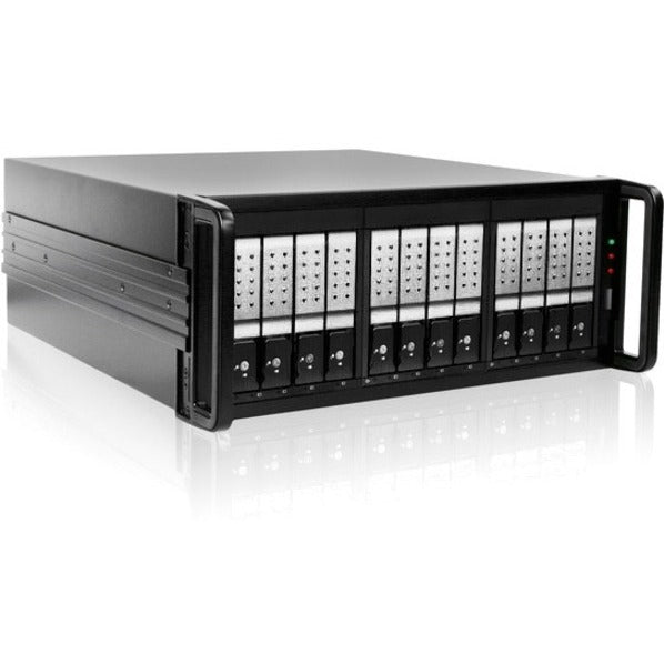 RAIDage JAGE412HDSL-DE Drive Enclosure 12Gb/s SAS SATA/600 - Mini-SAS HD Host Interface - 4U Rack-mountable - Black Silver