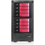 RAIDage JAGE6BT8HDRD-DE Drive Enclosure 12Gb/s SAS SATA/600 - Mini-SAS HD Host Interface Tower - Black Red