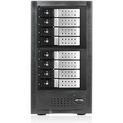 RAIDage JAGE6BT8HDSL-DE Drive Enclosure 12Gb/s SAS SATA/600 - Mini-SAS HD Host Interface Tower - Black Silver