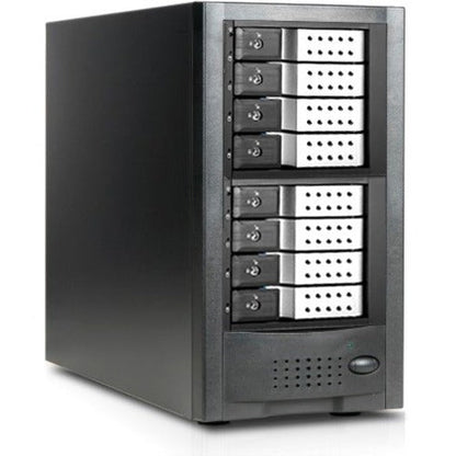 RAIDage JAGE6BT8HDSL-DE Drive Enclosure 12Gb/s SAS SATA/600 - Mini-SAS HD Host Interface Tower - Black Silver