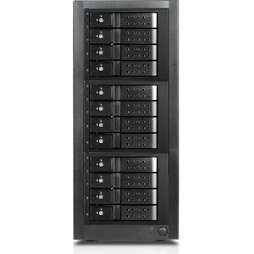 RAIDage JAGE9BT12HDBK-DE Drive Enclosure 12Gb/s SAS SATA/600 - Mini-SAS HD Host Interface Tower - Black