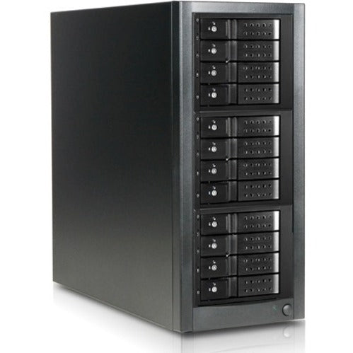 RAIDage JAGE9BT12HDBK-DE Drive Enclosure 12Gb/s SAS SATA/600 - Mini-SAS HD Host Interface Tower - Black