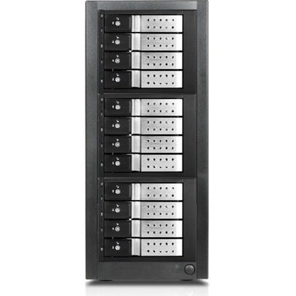 RAIDage JAGE9BT12HDSL-DE Drive Enclosure 12Gb/s SAS SATA/600 - Mini-SAS HD Host Interface Tower - Black Silver