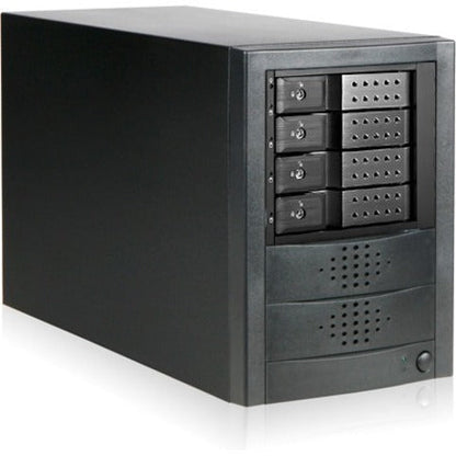 RAIDage JAGE5BT4MSBK-DE Drive Enclosure 12Gb/s SAS SATA/600 - Mini-SAS HD Host Interface Tower - Black