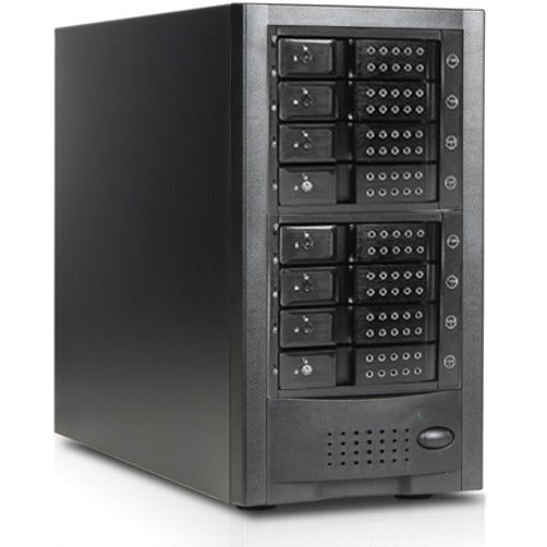 RAIDage JAGE6BT8HDBK-DE-P Drive Enclosure 12Gb/s SAS SATA/600 - Mini-SAS HD Host Interface Tower - Black