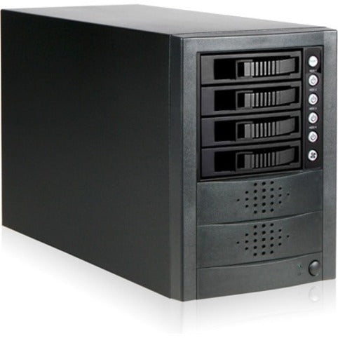 RAIDage JAGE5BT4HDBK Drive Enclosure 12Gb/s SAS SATA/600 - Mini-SAS HD Host Interface Tower - Black