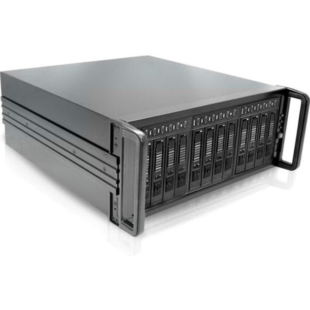 RAIDage JAGE412MSBK Drive Enclosure 12Gb/s SAS SATA/600 - Mini-SAS HD Host Interface - 4U Rack-mountable - Black