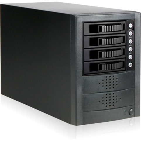 RAIDage JAGE5BT4MSBK Drive Enclosure 12Gb/s SAS SATA/600 - Mini-SAS HD Host Interface Tower - Black