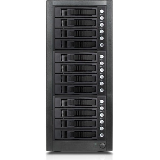 RAIDage JAGE9BT12MSBK Drive Enclosure 12Gb/s SAS SATA/600 - Mini-SAS HD Host Interface Tower - Black