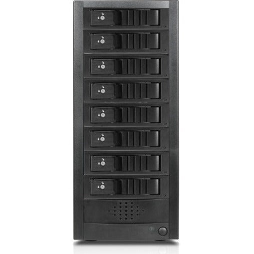 RAIDage JAGE9BT8HDBKDE-SEA Drive Enclosure 12Gb/s SAS SATA/600 - Mini-SAS HD Host Interface Tower - Black